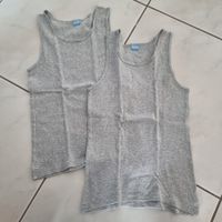 2 graue Unterhemden Gr. 146/152, gekauft bei Migros