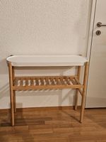 Beistelltisch Blumenständer IKEA Satsumas weiss bambus