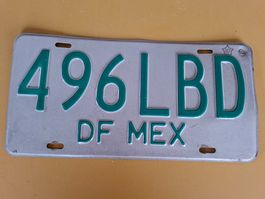 Nummernschild DF MEX 496LBD
