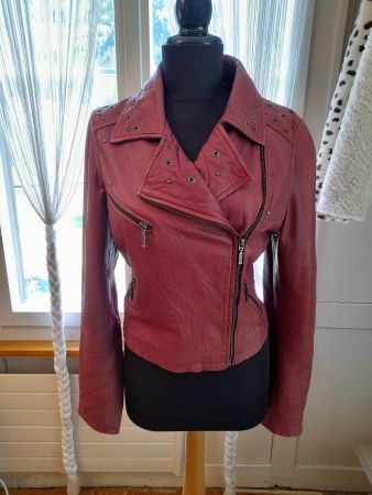 Lederjacke mit Tigerkopf . S . orsay . echtes Leder