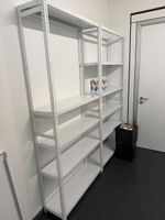Metallregal weiss Stecksystem , 1 meter , 220 cm hoch