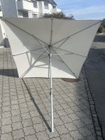 Gartenschirm quadratisch weiss Aluminium guter Zustand