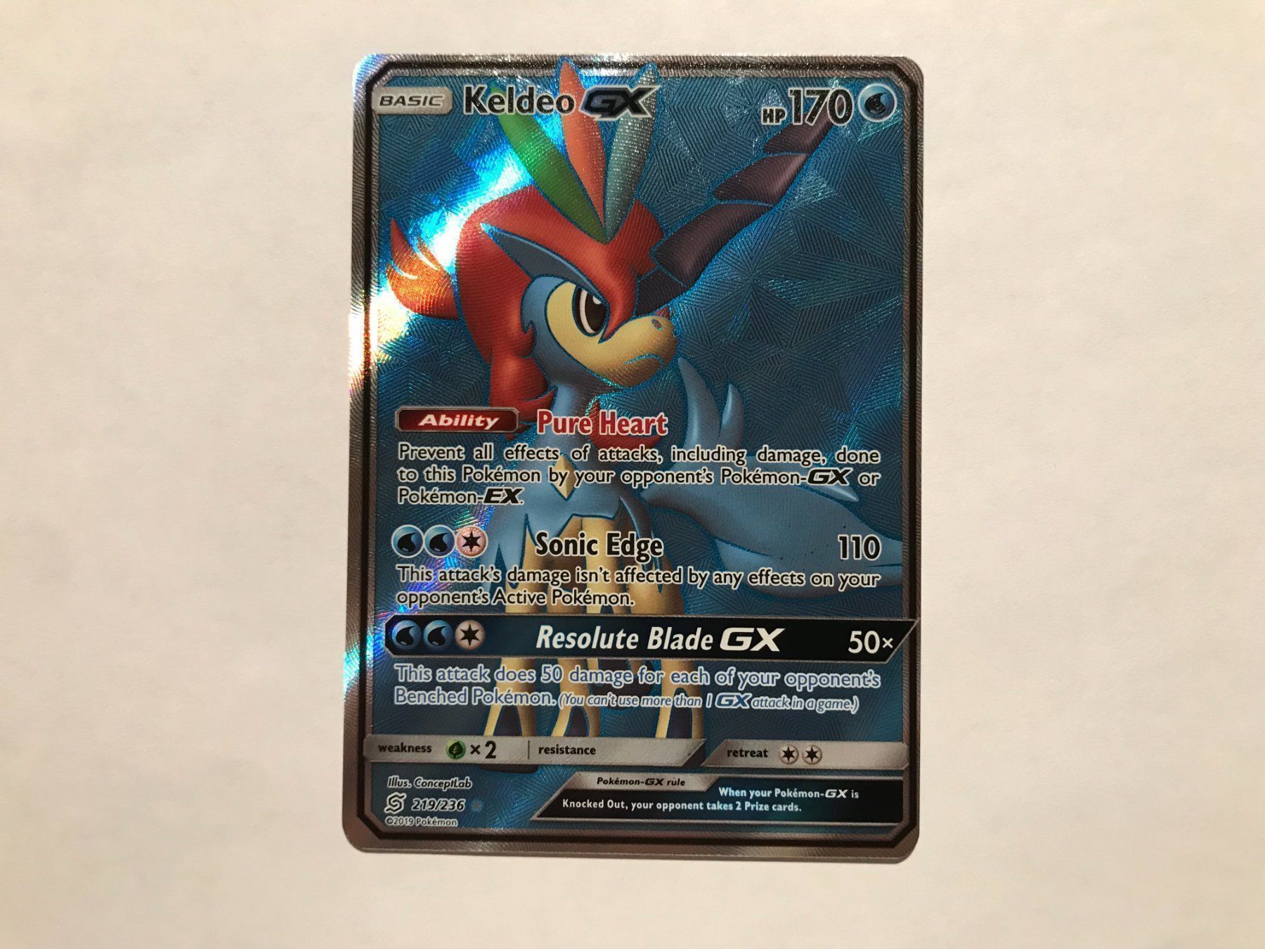 Pokémon Carte collezionabili: Keldeo GX Fullart EN – Usato da Hagendorn venduto da Pokecollectorch 1