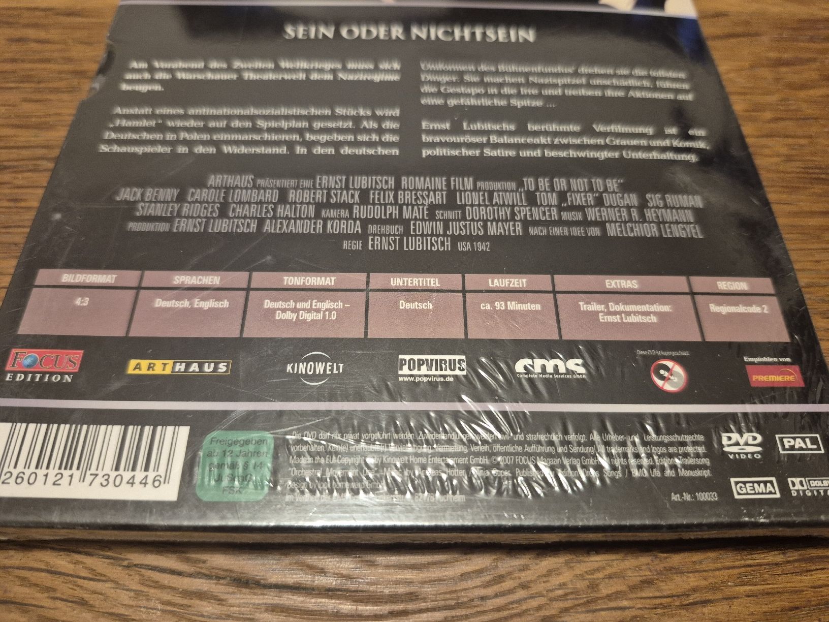 Tutti i DVDs: Sein oder Nichtsein - Ernst Lubitsch (DVD) Focus NEU & OVP! – Nuovo e nell'imballaggio originale da Oberembrach venduto da giu_7ksd 2