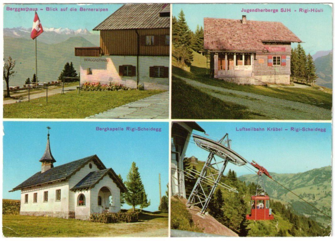 Cartoline postali: Rigi - 4 Bild AK – Usato da Binningen venduto da Mountainrider