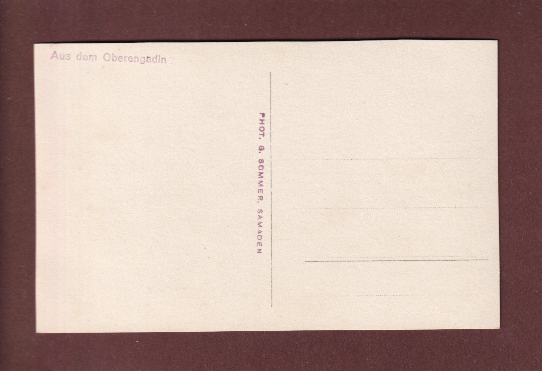 Cartoline postali: Aus dem OBERENGADIN – Usato da Pully venduto da nicecards 1