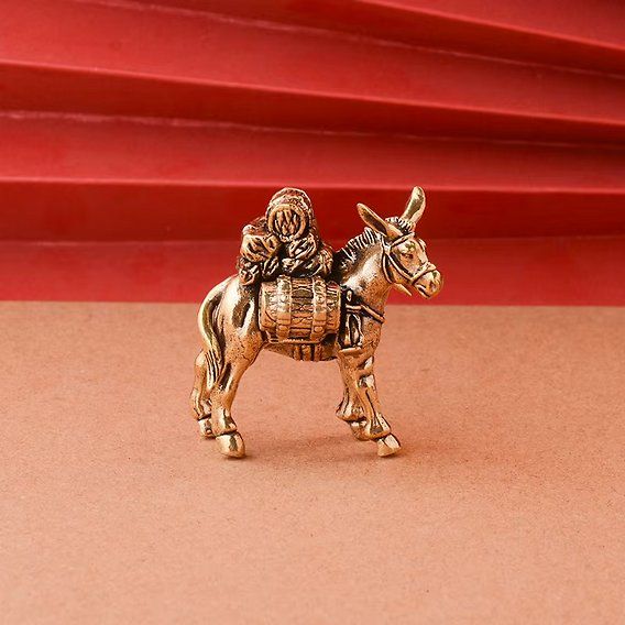 Statuette: Eselfigur Messing 4.1x4.2 cm Setzkastenfigur, Sammelfigur – Nuovo e nell'imballaggio originale da Altenrhein venduto da Solina 1