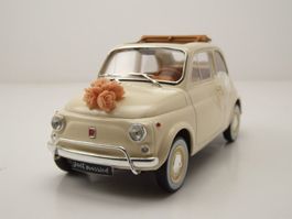 Fiat 500 L 1968 "Just Married creme mit Blumen Decor" /