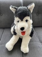 Plüschtier Husky Hund weich grau weiss Ikea guter Zustand