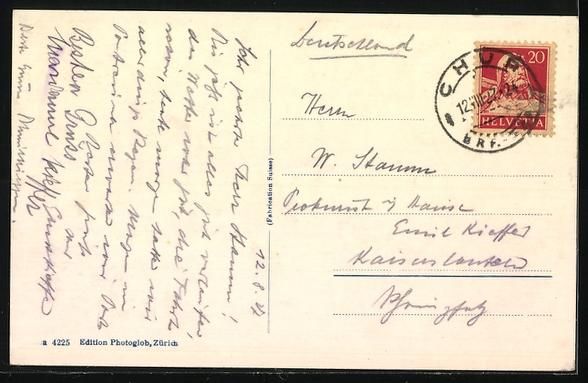 Cartoline postali: AK Chur, Hofplatz mit Hofkirche, 1927 – Usato da Berlin venduto da bartko-reher 1