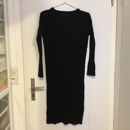 Schickes, schwarzes Strickkleid, Gr. M - Perfekt für Herbst!