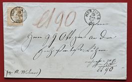 SITZENDE HELVETIA 32 MENZIKEN AARGAU NACHNAHME LUZERN 1863