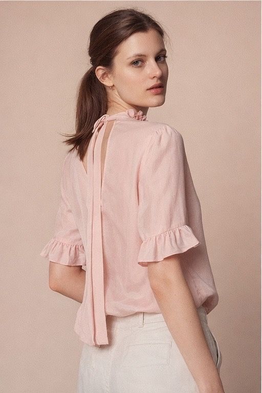 Sandro Camicette: Sandro Bluse - blush – Nuovo e nell'imballaggio originale da Zürich venduto da luxuryoutlet1 2