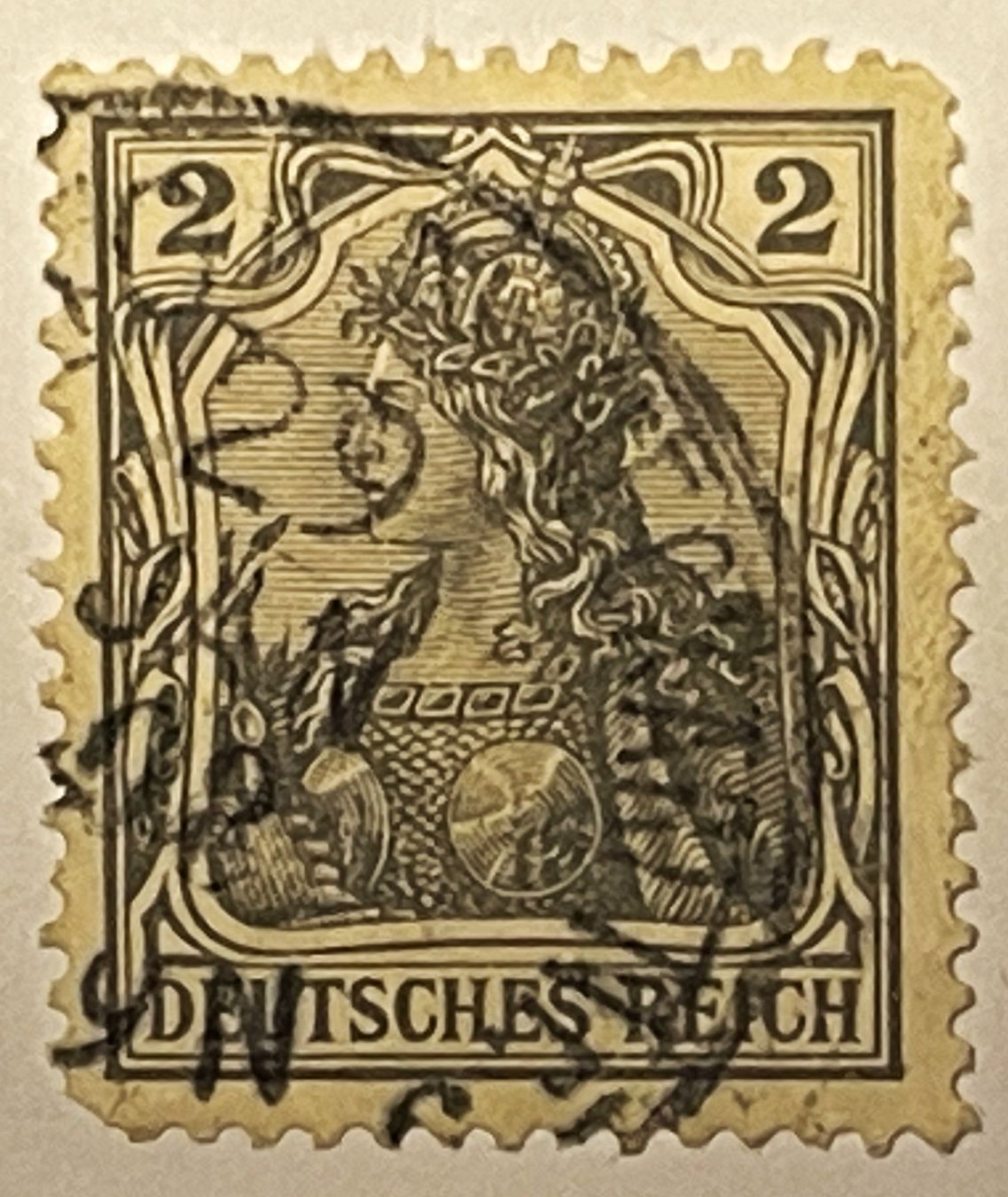 Tutti i francobolli: Deutsches Reich 2 Pfennig – Usato da Oftringen venduto da Vucki 1