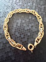 14 Karat Gold/Weissgold Original Armkette – 585 /22cm/12.4 g