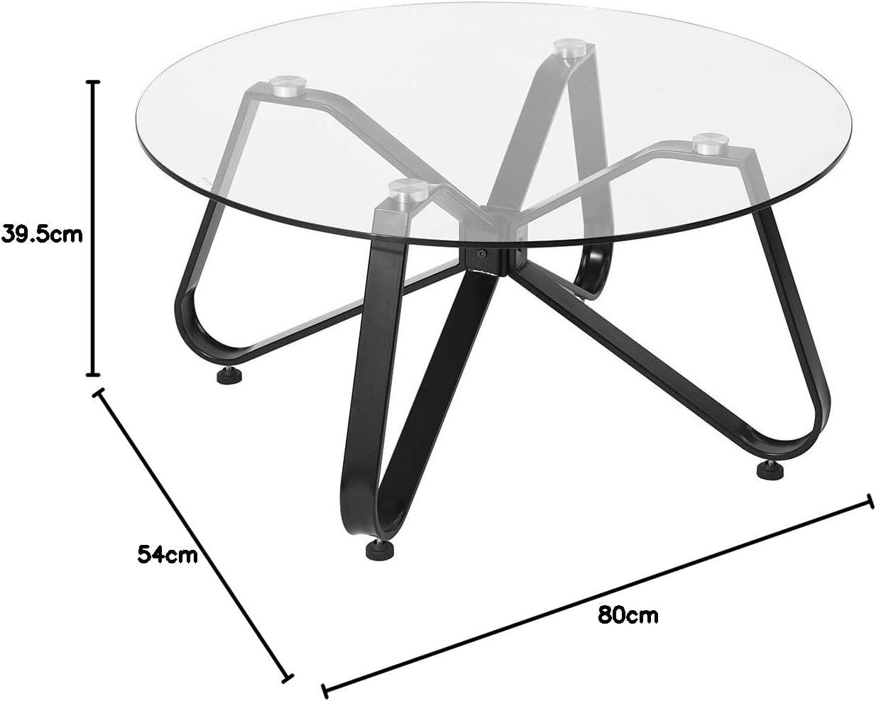 Tavoli: Couchtisch Glas rund Wohnzimmertisch Beistelltisch modern – Nuovo e nell'imballaggio originale da Wittenbach venduto da SELVARO 3
