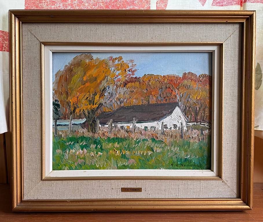 Dipinti: Tableau T.K. Thomas - Ferme à Oka - Post-Impressionniste – Usato da Morges venduto da cor_9ljr