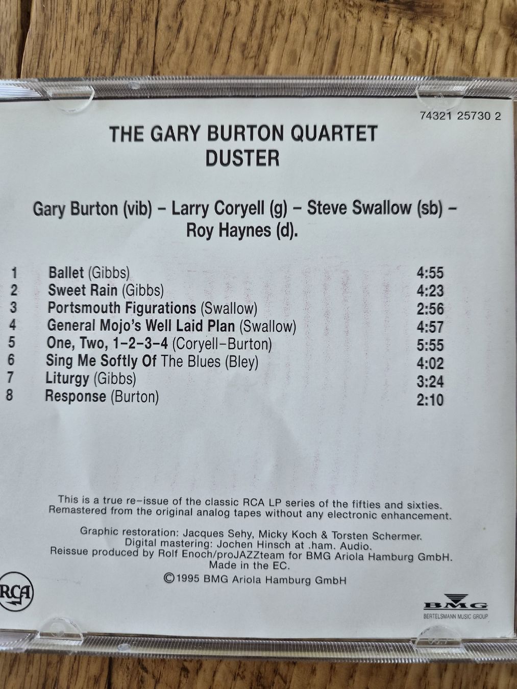 CDs: GARY BURTON QUARTET DUSTER – D'occasion à Zofingen par Tinpan 1