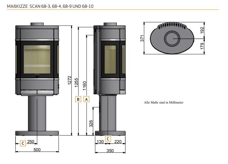Stufe caminetto: Schwedenofen SCAN 68-4 Pedestal – Nuovo e nell'imballaggio originale da Wynigen venduto da Grafholzenergie 1