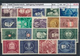 1949 Österreich., Jahrgang komplett, ** postfrisch