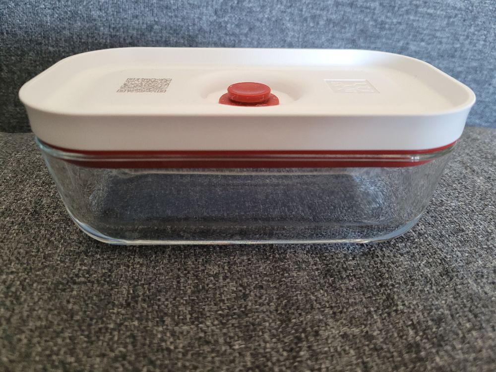 ZWILLING Fresh & Save Vakuumbox S - Glas 350ml Rot | Spülmaschinenfest