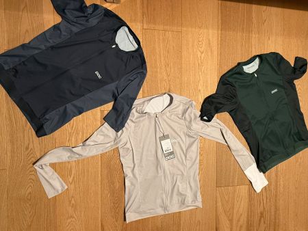 3× POC Cadence Herren-Velotrikots M | 2 Kurzarm + 1 Langarm