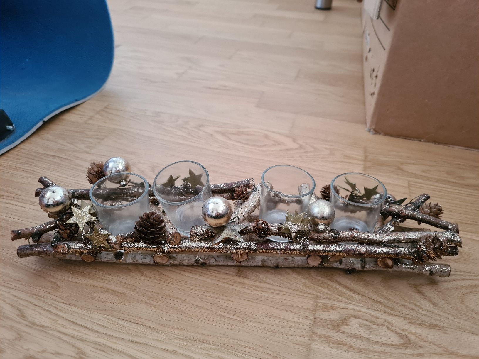 Alle Dekorationen: Adventsgesteck mit 4Kerzengläser – Gebraucht aus Horw von Mirii91