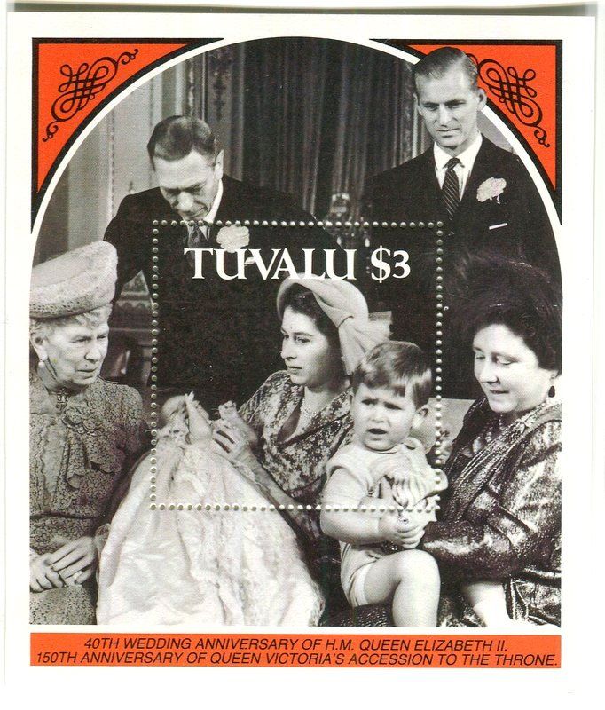 Tutti i francobolli: Block "Königin Elisabeth II." Tuvalu – Nuovo e nell'imballaggio originale da Basel venduto da Butsch5