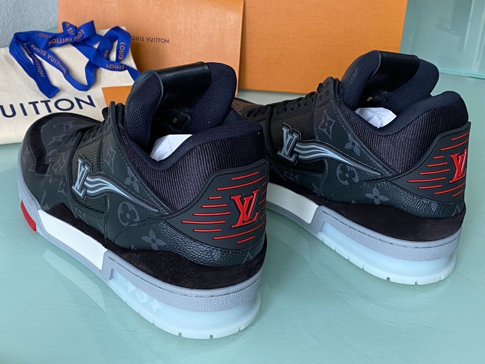 Louis Vuitton Scarpe da uomo: LOUIS VUITTON Eclipse Monogramm Leder Mid Sneakers 43.5 NEU – Nuovo e nell'imballaggio originale da Kreuzlingen venduto da kruezbiz 2