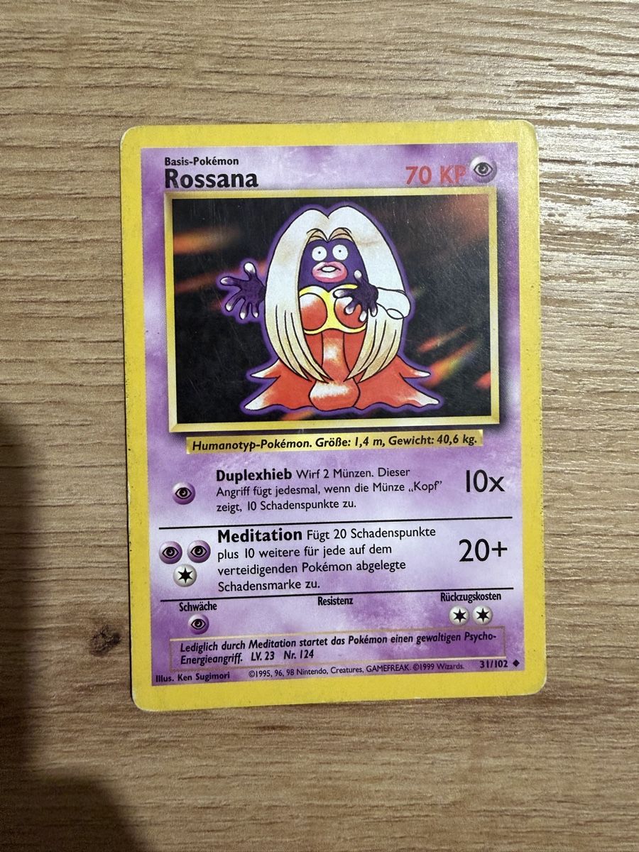 Pokémon Carte collezionabili: Pokemonkarte Rossana Base set – Usato da Willisau venduto da Neiro77