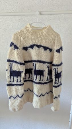 Warmer Wollpullover / Strickpullover Lama Alpaka Anden