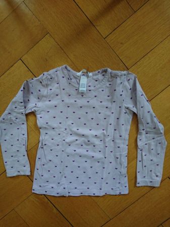 Süsses Langarmshirt mit Herzli, Gr.: 116