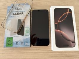 Apple iPhone 16 Pro, Desert Titanium, 256gb inkl. Zubehör