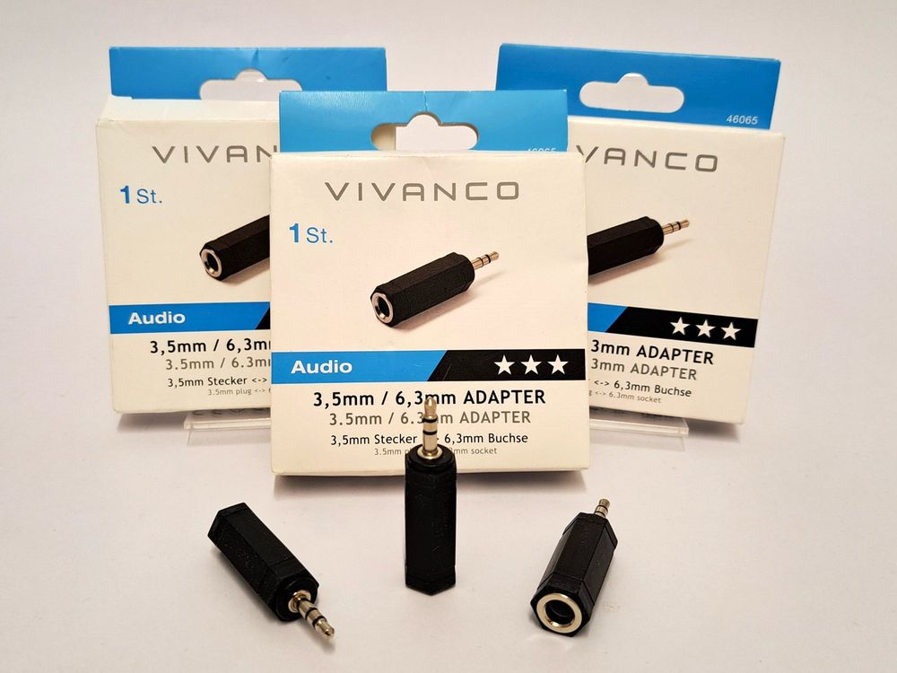 VIVANCO Audio Adapter 3er Set (Neu (gemäss Beschreibung)) in ...