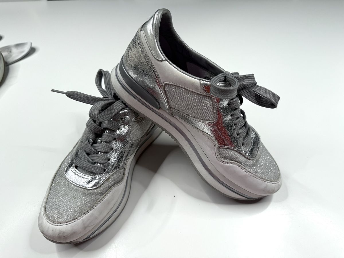 Hogan Scarpe da donna: Hogan Sneaker, Grösse 37.5, Silber-Weiss – Usato da Meggen venduto da kammann 5