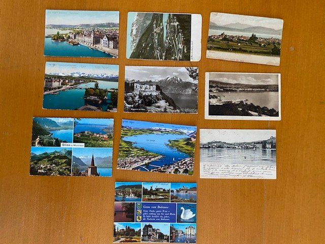 Cartoline postali: AK-PPC 10 Postkarten "Schweizer Seen" [106] – Usato da Zürich venduto da Bertronics