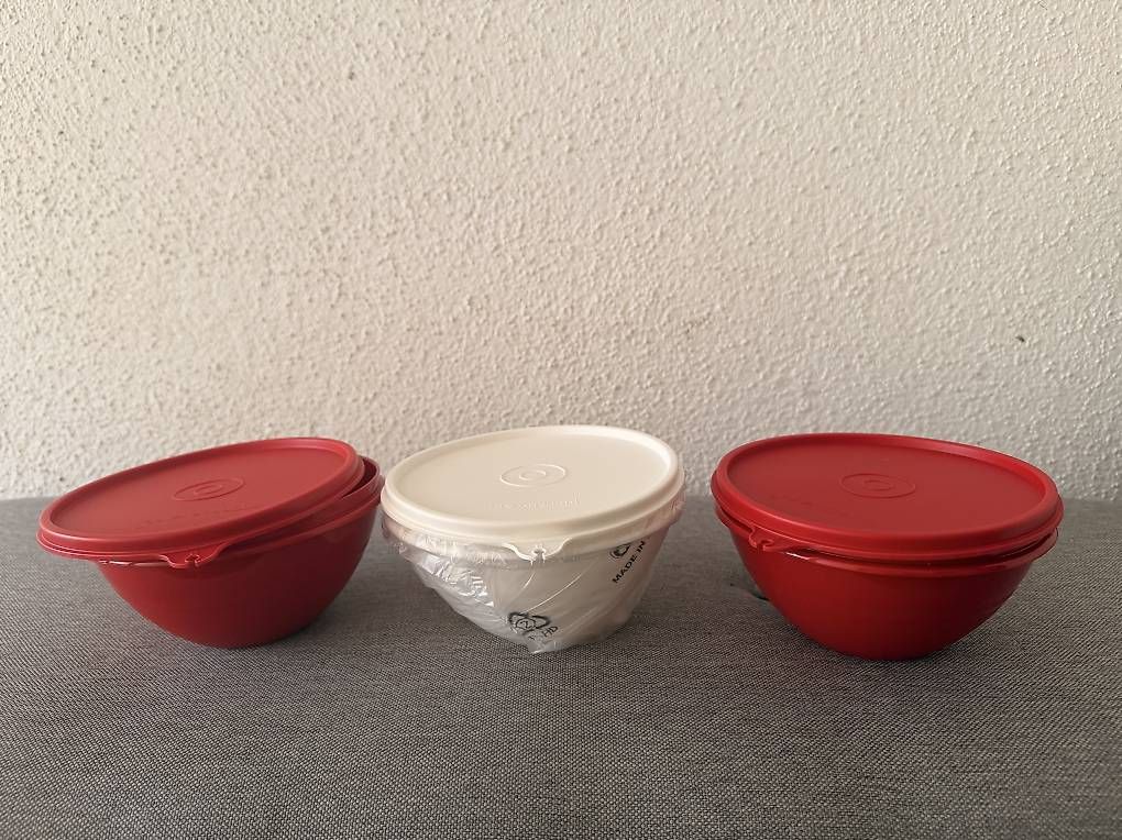 Behälter & Ähnliches: Tupperware Schüsselset rot/weiss mit Deckel  neu – Gebraucht aus Bellikon von Schwoscht 3