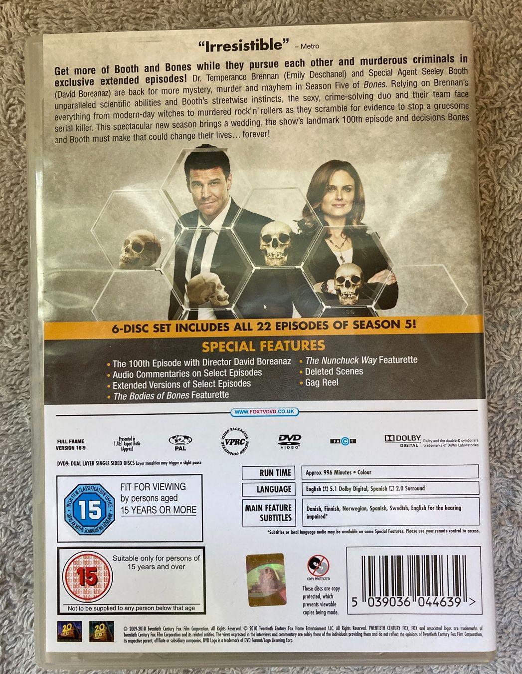 Alle DVDs: Bones  - Fifth Season (UK) – Gebraucht aus Wolfhausen von uchuva26 1