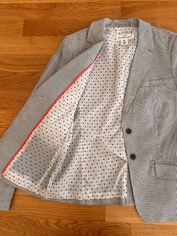 H&M Giacche: Blazer gestreift grau/weiss. Gr.38. – Usato da Zürich venduto da Sunnyflower97 4