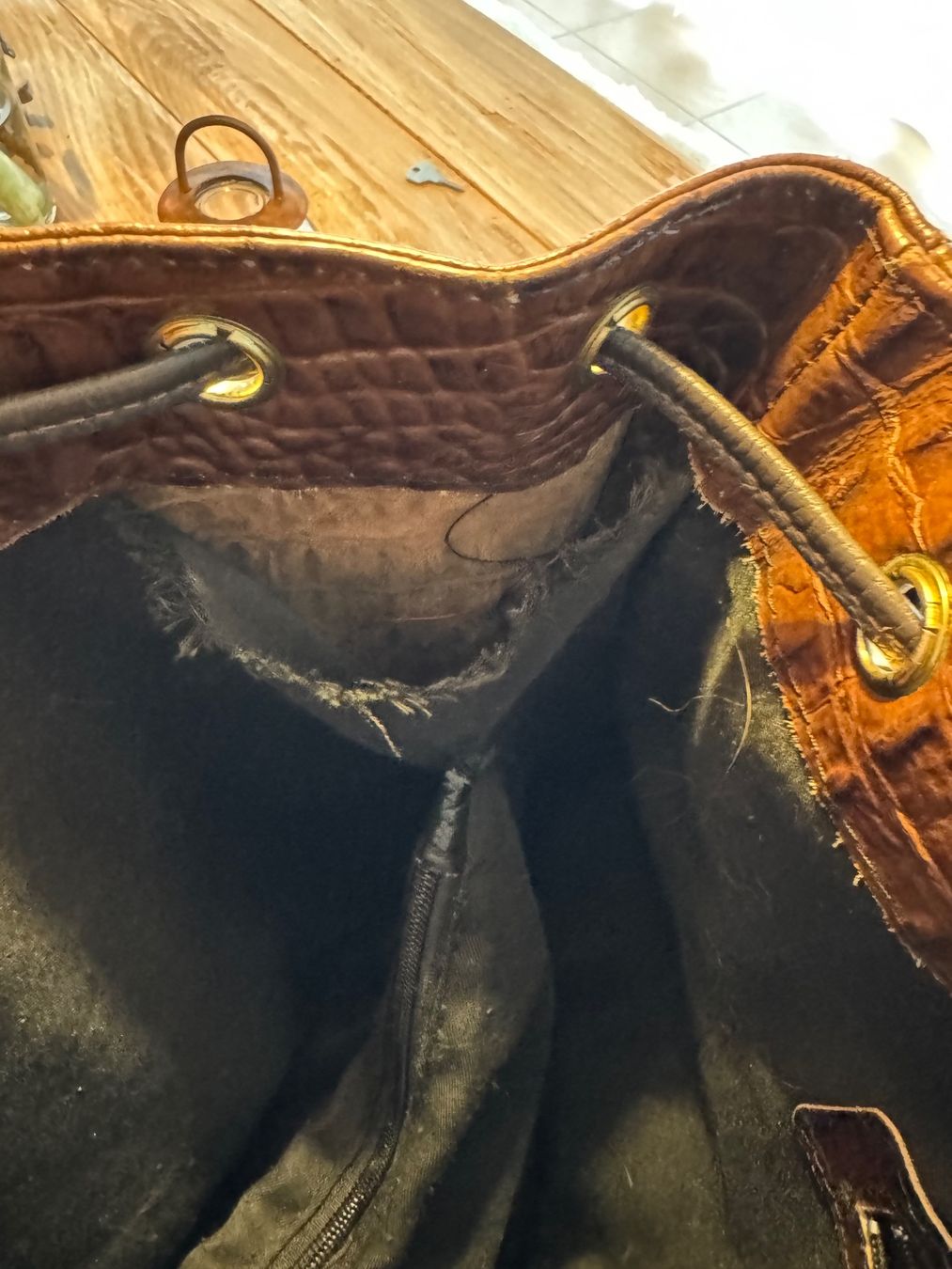 Borse da donna: Ledertasche Leoncini Krokodilleder Imitat – Usato da Rotkreuz venduto da TR3B 4