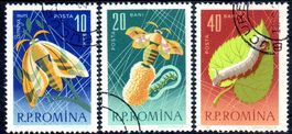 RUMÄNIEN 1959 3 MARKEN INSEKTEN GESTEMPELT - T275
