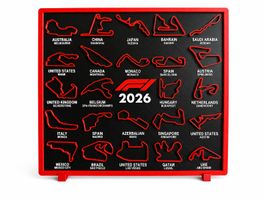 F1 Strecken Kalender 2026 mit Halter | Versand Inklusive