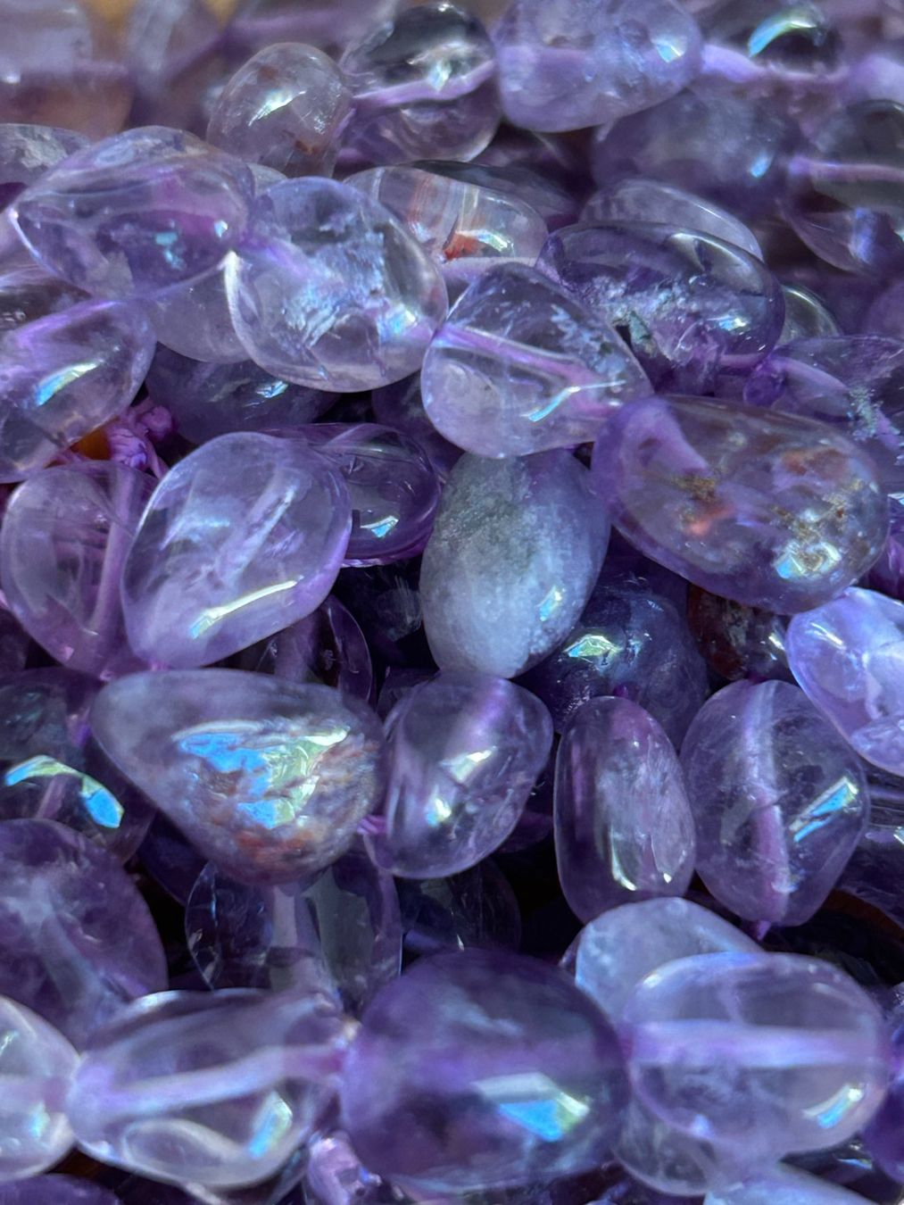 Pietre preziose: Strang echte light Amethyst Nuggets 8-10 mm – Nuovo e nell'imballaggio originale da Niederrohrdorf venduto da Ytobi 2