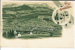 Appenzell AI Gruss AK 1910 2 Bild Litho sehr gut erhalten