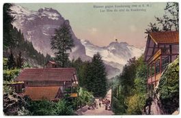 Blausee (Dorf) gegen Kandersteg, gelaufen 1909