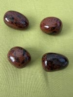 4x Mahagoni Obsidian Trommelsteine poliert gute Qualitaet