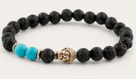 Türkis Perlenarmband Buddha