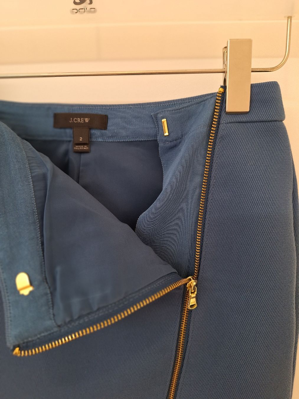 J.Crew Röcke: J. Crew Pencil Skirt, Blue with Gold Zipper Detail – Gebraucht aus Cham von Drukkerij 2