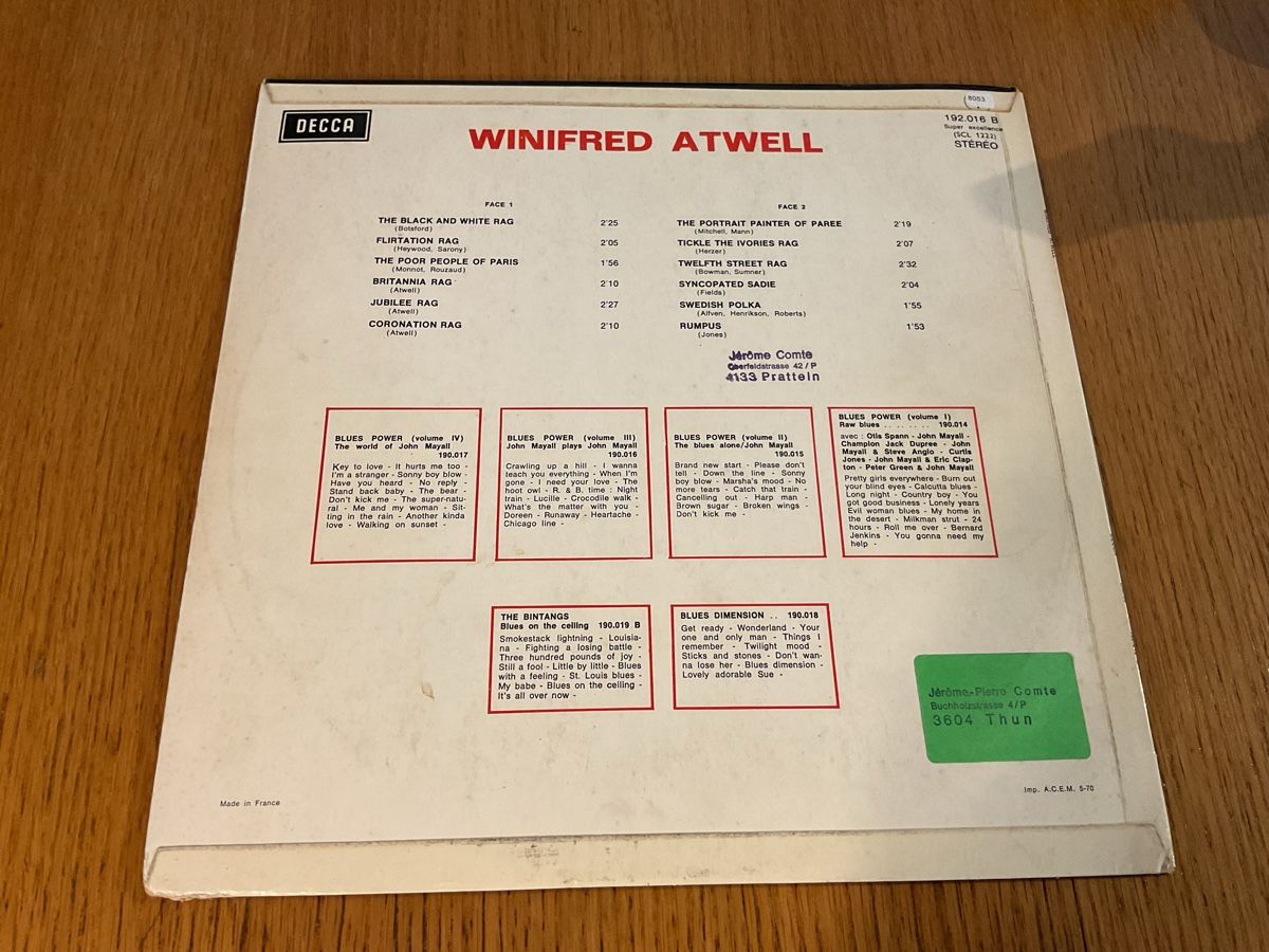 Schallplatten: Winifred Atwell Schallplatte - Decca Top! – Gebraucht aus Steinach von Quarkie 1