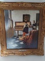 Kunstdruck J. Vermeer Bild gerahmt Holzrahmen Zustand gut
